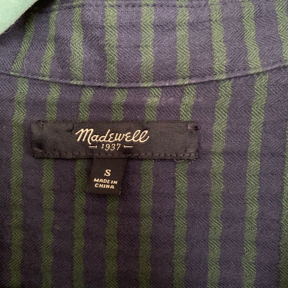 Madewell Crinkle Stripe Half Button Popover Worn On TV Awkward Episode - Picture 4 of 5